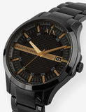  Shop Authentic Armani Exchange Hampton Chronograph Black Dial Black Steel Strap Watch For Men - AX2413 - Luxxuri