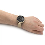  Shop Authentic Armani Exchange Cayde Chronograph Black Dial Gold Mesh Strap Watch For Men - AX2715 - Luxxuri