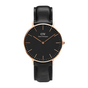  Shop Authentic Daniel Wellington Classic Sheffield Black Dial Black Leather Strap Watch For Men - DW00100127 - Luxxuri