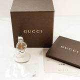  Shop Authentic Gucci Guccissima Quartz Diamonds Brown Dial Silver Steel Strap Watch For Women - YA134503 - Luxxuri