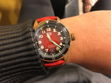  Shop Authentic Tag Heuer Autavia Calibre 5 Chinese New Year Maroon Dial Maroon Leather Strap Watch for Men - WBE5193.FC8300 - Luxxuri