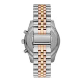  Shop Authentic Michael Kors Lexington Chronograph Crystals Black Dial Two Tone Steel Strap Watch for Men - MK8714 - Luxxuri