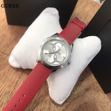  Shop Authentic Guess G-Twist Silver Dial Red Rubber Strap Watch for Women - W0911L9 - Luxxuri
