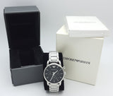  Shop Authentic Emporio Armani Chronograph Black Dial Silver Steel Strap Watch For Men - AR1853 - Luxxuri