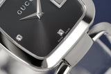  Shop Authentic Gucci G Gucci Diamonds Black Dial Silver Steel Strap Watch For Women - YA125406 - Luxxuri