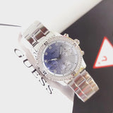  Shop Authentic Guess Confetti Diamonds Blue Dial Silver Steel Strap Watch for Women - W0774L6 - Luxxuri