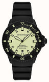 Emporio Armani Sea Explorer Automatic Yellow Dial Black Silicone Strap Watch For Men - AR60085