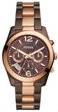  Shop Authentic Fossil Perfect Boyfriend Multifunction Brown Dial Two Tone Steel Strap Watch for Women - ES4284 - Luxxuri