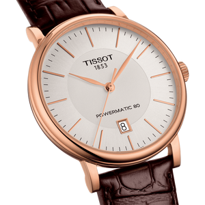  Shop Authentic Tissot Carson Premium Powermatic 80 White Dial Brown Leather Strap Watch For Men - T122.407.36.031.00 - Luxxuri