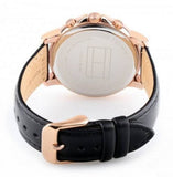  Shop Authentic Tommy Hilfiger Claudia White Dial Black Leather Strap Watch for Women - 1781817 - Luxxuri