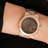  Shop Authentic Burberry The City Grey Dial Rose Gold Steel Strap Watch for Men - BU9353 - Luxxuri
