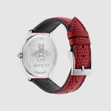  Shop Authentic Gucci G-Timeless Mother of Pearl Red Dial Red Leather Strap Watch For Women - YA1264041 - Luxxuri