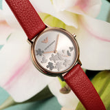 Shop Authentic Emporio Armani Kappa Classic Quartz Silver Dial Red Leather Strap Watch For Women - AR11114 - Luxxuri