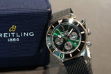  Shop Authentic Breitling Superocean Heritage B01 Chronograph 44 Limited Edition Green Dial Black Mesh Bracelet Watch for Women - UB01622A1L1S1 - Luxxuri