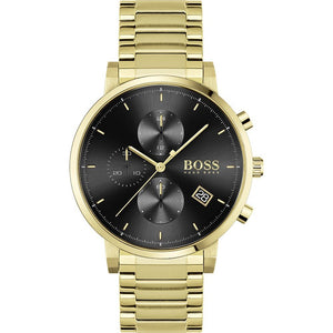  Shop Authentic Hugo Boss Integrity Chronograph Grey Dial Gold Steel Strap Watch for Men - 1513781 - Luxxuri