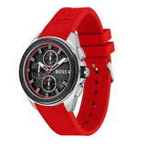  Shop Authentic Hugo Boss Volane Black Dial Red Rubber Strap Watch for Men - 1513959 - Luxxuri