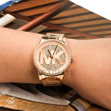  Shop Authentic Michael Kors Ritz Analog Crystals Silver Dial Rose Gold Steel Strap Watch for Women - MK6863 - Luxxuri