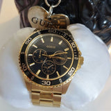  Shop Authentic Guess BFF Multifunction Black Dial Gold Steel Strap Watch for Women - W0231L3 - Luxxuri