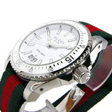  Shop Authentic Gucci Dive White Dial Red & Green Nylon Strap Watch For Men - YA136207 - Luxxuri