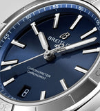  Shop Authentic Breitling Chronomat Automatic 36 Blue Dial Silver Steel Strap Watch for Women - A10380101C1A1 - Luxxuri