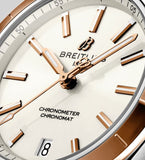  Shop Authentic Breitling Chronomat Automatic 36 White Dial Two Tone Steel Strap Watch for Women - U10380101A1U1 - Luxxuri