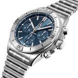  Shop Authentic Breitling Chronomat B01 42 Frecce Tricolori Blue Dial Silver Steel Strap Watch for Men - AB01344A1C1A1 - Luxxuri