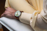  Shop Authentic Breitling Navitimer B01 Chronograph 41 Green Dial Brown Leather Strap Watch for Men - AB0139211L1P1 - Luxxuri