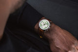 Shop Authentic Breitling Navitimer B01 Chronograph 41 Green Dial Brown Leather Strap Watch for Men - AB0139211L1P1 - Luxxuri
