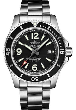  Shop Authentic Breitling Superocean Automatic 44mm Black Dial Silver Steel Strap Watch for Men - A17367D71B1A1 - Luxxuri