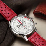  Shop Authentic Breitling Top Time B01 Ford Thunderbird White Dial Red Leather Strap Watch for Men - AB01766A1A1X1 - Luxxuri