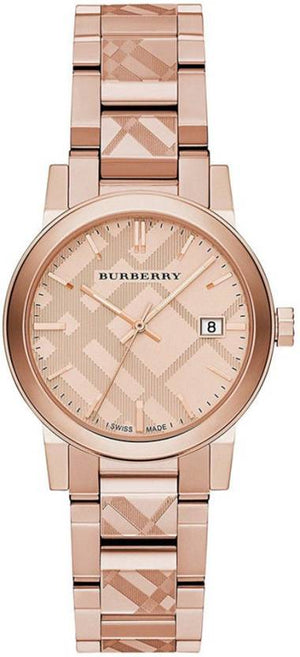  Shop Authentic Burberry The City Rose Gold Dial Rose Gold Steel Strap Watch for Women - BU9235 - Luxxuri