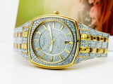  Shop Authentic Bulova Phantom Crystal Silver Dial Two Tone Steel Strap Watch for Men - 98B323 - Luxxuri