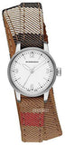  Shop Authentic Burberry Utilitarian White Dial Multicolor Leather Strap Watch for Women - BU7849 - Luxxuri