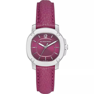  Shop Authentic Burberry The Britain Pink Dial Pink Leather Strap Watch for Women - BBY1715 - Luxxuri