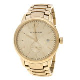  Shop Authentic Burberry The Classic Gold Dial Gold Steel Strap Watch for Men - BU10006 - Luxxuri