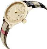  Shop Authentic Burberry Classic Champagne Gold Dial Horseferry Leather Strap Watch for Women - BU10104 - Luxxuri