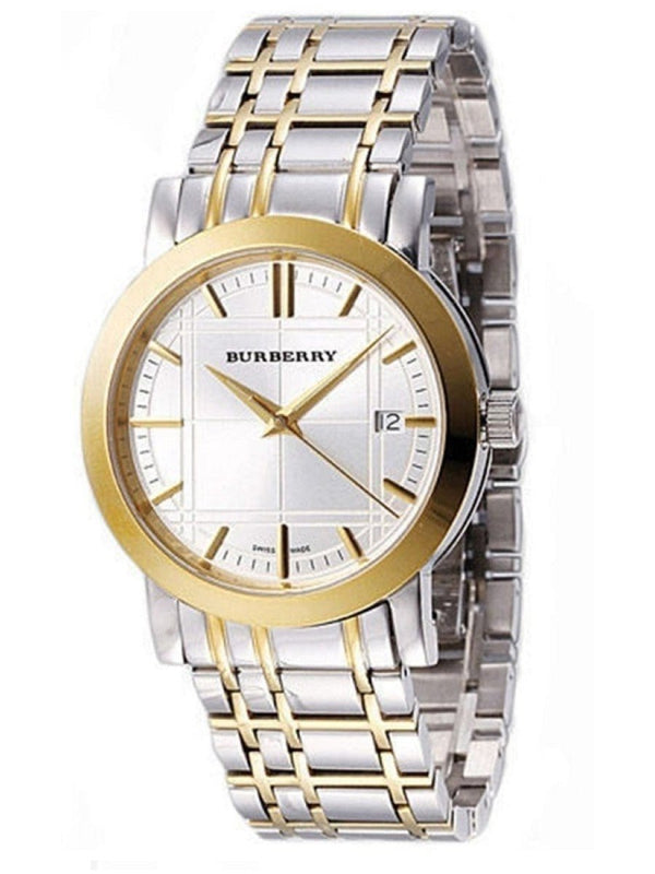  Shop Authentic Burberry Heritage White Dial Two Tone Stainless Steel Strap Watch for Men - BU1358 - Luxxuri