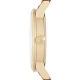  Shop Authentic Burberry The City Gold Dial Brown Leather Strap Watch for Women - BU9133 - Luxxuri