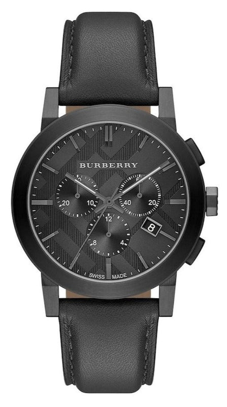  Shop Authentic Burberry The City Black Dial Black Leather Strap Watch for Men - BU9364 - Luxxuri
