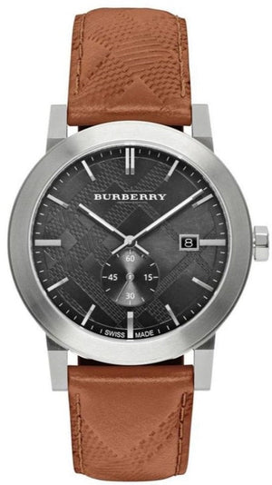  Shop Authentic Burberry The City Black Dial Brown Leather Strap Watch for Men - BU9905 - Luxxuri