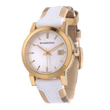  Shop Authentic Burberry The City White Dial White Leather Strap Watch for Women - BU9110 - Luxxuri