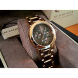  Shop Authentic Burberry The City Grey Dial Rose Gold Steel Strap Unisex Watch - BU9754 - Luxxuri
