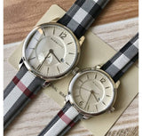  Shop Authentic Burberry The Classic Horseferry Silver Dial Black Leather Strap Watch for Men - BU10002 - Luxxuri