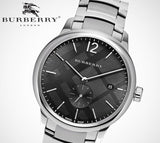  Shop Authentic Burberry The Classic Round Black Dial Silver Steel Strap Watch for Men - BU10005 - Luxxuri