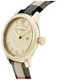  Shop Authentic Burberry Classic Champagne Gold Dial Horseferry Leather Strap Watch for Women - BU10104 - Luxxuri