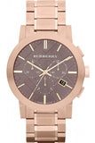  Shop Authentic Burberry The City Grey Dial Rose Gold Steel Strap Unisex Watch - BU9754 - Luxxuri