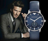  Shop Authentic Emporio Armani Analog Quartz Blue Dial Blue Leather Strap Watch For Men - AR1647 - Luxxuri