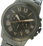  Shop Authentic Fossil Grant Chronograph Olive Green Dial Green Steel Strap Watch for Men - FS5375 - Luxxuri