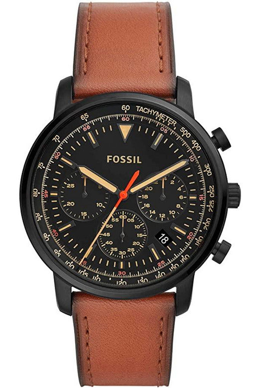  Shop Authentic Fossil Goodwin Luggage Chronograph Black Dial Brown Leather Strap Watch for Men - FS5501 - Luxxuri