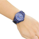  Shop Authentic Fossil Riley Quartz Blue Dial Blue Steel Strap Watch for Women - ES4294 - Luxxuri